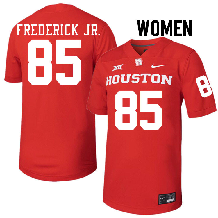 Women #85 Traville Frederick Jr. Houston Cougars College Football Jerseys Stitched-Red